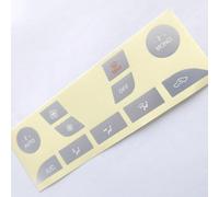 Car Interior Stickers Compatible with for Focus 1999 2000 2001 2002 2003 2004 2005 Air Condition AC Climate Control Button Repair Decals Stickers(Silver)