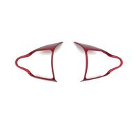 Car Interior Stickers Compatible With Hyundai For I30N 2017 2018 2019 2020 2021 2022 2023 For Kona N 2022 2023 Car Steering Wheel Frame Cover Trim(Red)