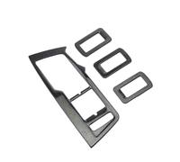 Car Interior Trim 4pcsset Interior Door Armrest Trim Window Lifter Button Switch Cover For VW For Tiguan L 2017-2020 Stainless Accessories(Black)