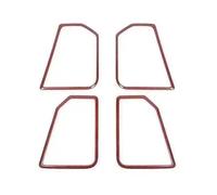 Car Interior Trim ABS Car Door Speaker Decoration Cover For Dodge For RAM 2010-2017 Interior Accessories(Red carbon color)