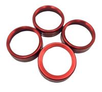 Car Interior Trim Air Conditioner AC Switch Audio CD Button Knob Cover Trim Compatible For Toyota For Tacoma 2016-2021(Red)