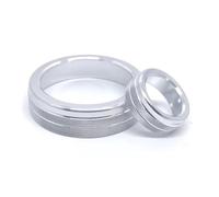 Car Interior Trim Cover For A3 V8 S3 2014 2015 2016 2017 2018 2019 2pcs Car Center Console Media Function Volume Knob Decoration Interior Trim(Silver)