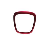 Car Interior Trim For A4 B6 B7 B8 A6 C6 A5 Q7 Q5 A3 Interior Parts Steering Wheel Square Metal Stickers Center Logo Color Decor Ring(Red)