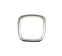 Car Interior Trim For A4 B6 B7 B8 A6 C6 A5 Q7 Q5 A3 Interior Parts Steering Wheel Square Metal Stickers Center Logo Color Decor Ring(Silver)