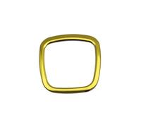 Car Interior Trim For A4 B6 B7 B8 A6 C6 A5 Q7 Q5 A3 Interior Parts Steering Wheel Square Metal Stickers Center Logo Color Decor Ring(Yellow)