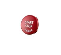 Car Interior Trim For BMW 1 3 5 Series For X1 For X3 For X5 For M5 E87 E81 E90 Car Engine Start Stop Button Cover＆Outer Ring Frame Car Interior Decoration(Matte red button)