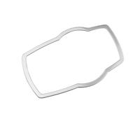 Car Interior Trim For BMW X1 F48 2016 2017 2018 2019 2020 Stainless Steel Sticker Car Console Multimedia Button Panel Frame Cover Trim Car Decoration Interior(Silver)