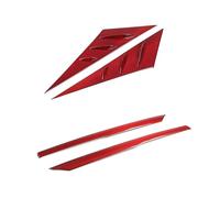 Car Interior Trim For Chevrolet For Corvette C6 2005-2013 / Real Carbon Fiber Car Front Windshield Glass A-Pillar Trim Cover Triangle Spoiler Trim(Style6)