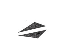 Car Interior Trim For Chevrolet For Corvette C6 2005-2013 / Real Carbon Fiber Car Front Windshield Glass A-Pillar Trim Cover Triangle Spoiler Trim(Style7)