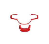 Car Interior Trim For Dodge For RAM 1500 2018 2019 2020 2021 Up Accessories Steering Wheel Decoration Cover Car Interior Decoration(Red)