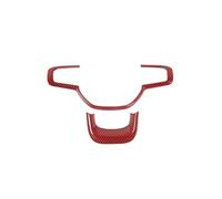 Car Interior Trim For Dodge For RAM 1500 2018 2019 2020 2021 Up Accessories Steering Wheel Decoration Cover Car Interior Decoration(Red Carbon Fiber)