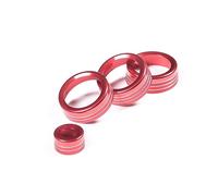 Car Interior Trim For Jaguar For F-TYPE 13-22 Car Air Condition Knob Audio Volume Control Button Circle Trim Ring Cover Accessories Trim Strip(Red)