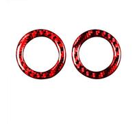 Car Interior Trim for Mini for Cooper for Hatch 1 R50 R53 2002-2004 Carbon Fiber Dashboard Both Side Defogging Air Outlet Ring Trim Car Interior Sticker Car Interior (Color : 2)