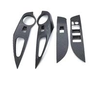 Car Interior Trim For Toyota For Corolla Cross 2020 4Piece Car Window Glass Lift Button Switch Cover Trim Door Armrest Panel Car Interior(LHD)