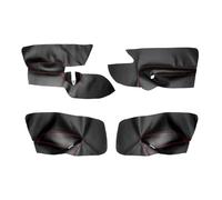 Car Interior Trim for VW for Golf 5 for Jetta 2005-2010 Microfiber Leather Interior Car Door Panel Armrest Cover Sticker Trim LHD Car Interior Decoration(Black with red line)