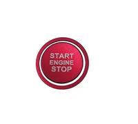 Car Interior Trim for VW for Golf 7 for Tiguan CC for Passat Interior Car Start Stop Engine Button Cover Key Switch Trim Sticker Car Interior Decoration(Model B 2.6cm Red)
