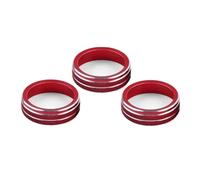 Car Interior Trim For VW For Tiguan For Atlas For T-roc For Ateca FR For Passat B8 Car AC Control Ring Trim Cover Car Interior Car Interior Decoration(3pcs Red)