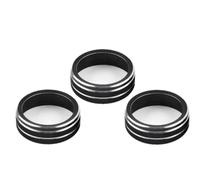 Car Interior Trim For VW For Tiguan For Atlas For T-roc For Ateca FR For Passat B8 Car AC Control Ring Trim Cover Car Interior Car Interior Decoration(3pcs Black)