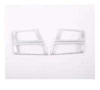 Car Interior Trim Strips For BMW For X5 X6 E70 E71 2008 2009 2010 2011 2012 2013 Car Front Side Air Conditioning Vent Frame Trim Cover(Silver)