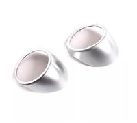 Car Interior Trim Strips For Land For Rover For Range For Rover For Vogue 2018 2019 2020 Car A Pillar Audio Loudspeaker Decor Ring Cover Trim(Silver)