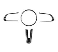 Car Interior Trim Strips For Mazda 3 CX-30 2019 2020 Carbon Fiber Steering Wheel Frame Cover Moulding Car Interior Accessories Car Air Vent Trim