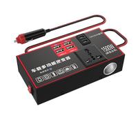 Car Inverter, 1500 W Power Converter with 220 V Outlet, USB Charging Adapter for RV Boat Cart, SUV, Travel Workstation, Portable Car Plug with Multiple Ports for Marine Road Trip Electronics