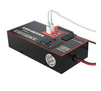 Car Inverter, 1500w Power Converter with 220v Ac Outlet, Multi-Port Usb Charging Adapter for Electronics and Tools, Heavy-Duty Auto Inverter Marine, Truck, Boat, Workstation, Travel