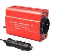 Car Inverter 300W DC 12V to AC 110V/220V Converter Dual USB 3.1A Charging 50Hz/60Hz Corrected Sine Wave Inverter(Red)