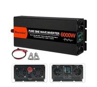 Car Inverter, Car Power Inverter Pure Sine Wave Solar Inverter 4000W 5000W 6000W DC 12V 24V 48V To AC 220V 50Hz 60Hz Voltage Power Converters(6000W,12V_220V 50HZ)