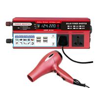 Car Inverter, Multifunctional Vehicle Inverter, Large 2000W Power Inverter with Fan AC 100-120V/AC 220-240V for Laptops and Tablets