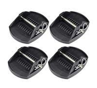 Car Jack 4 Pieces Universal Caravan Pads Parking Auxiliary Balance Leveller Anti Sag Support Stand Adapter Outrigger for Trailers RV - Automotive Accessory(Black)