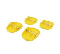 Car Jack 4 Pieces Universal Caravan Pads Parking Auxiliary Balance Leveller Anti Sag Support Stand Adapter Outrigger for Trailers RV - Automotive Accessory(Yellow)