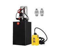 Car Jack Hydraulic Pump 12V Double Acting Power Unit 4-20 Quart Steel Oil Tank Dump Trailer Truck Lift Motor for Beginners DIY(6 Quart 2 Acting)