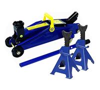 Car Jack Kit, 2 Ton Hydraulic Jack Extend From 135MM To 320MM & 3 Ton Heavy Duty Car Jack Axle Stands