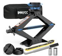 Car Jack Kit with Universal Rubber Jack Pad, Prevent Scratches on the Car, Scissor Jack for 3 Ton (6614 lbs), Premium Alloy Steel, Portable Tire Changing tool with Lug Wrench,Emergency Kit for SUV MPV
