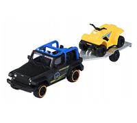 Car Jeep Wrangler + Quad Model Toy Diecast 1:64 Scale Majorette