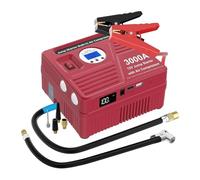 Car Jump，3000A Peak 24000mAh Starter & Air Compressor - 2000A 12V Portable Power Bank with Digital Display for Petrol Diesel Vehicles, Tire Inflator, Emergency Battery Booster