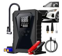 Car Jump Starter - 12V Battery Jump Starter with Tire Inflator - Rechargeable Digital Car Start Booster for Garage Workshop Outdoor Adventure Travel
