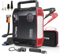 Car Jump Starter Power Bank,UTRAI 27000mAh Battery Booster Power Pack with Air Compressor,1600 Lumens LED Flashlight/160 DC OUT,18W Fast Charging,Portable Jump Starter for All Gas /12L Diesel/Hybrid