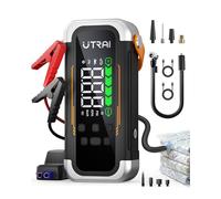 Car Jump Starter Power Pack with Air Compressor/Blower,Portable Battery Booster Pack,150 PSI Tyre Inflator,30W PD Fast Charging Power Bank,LED Emergency Light for 12V Petrol & 10L Diesel,UTRAI 6000A