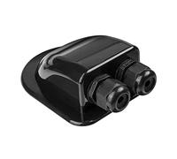 Car Junction Box Roof Wire Entry Solar Cable Motorhome Entry Gland Box RV Camper Accessory Anti-Ultraviolet(Nero,2)