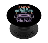 Car Karaoke Singing In Car Road Trip Music Gift PopSockets Adhesive PopGrip