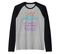 Car Karaoke Singing in Car Road Trip Music Gift Raglan Baseball Tee