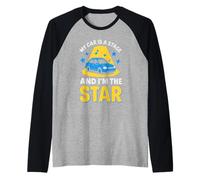 Car Karaoke Singing in Car Road Trip Music Gift Raglan Baseball Tee