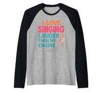 Car Karaoke Singing in Car Road Trip Music Gift Raglan Baseball Tee