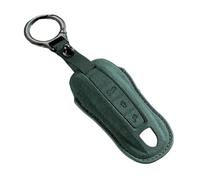 Car Key Case Cover For Porsche For Panamera For Cayenne 971 911 9YA For Macan For Boxster 3 Buttons Suede Key Shell Fob CLVCCZTZGW(Green A1)