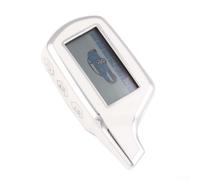 Car Key Case Cover, Pack, Minimalist Style, Full Protectsion Against Drops Shock Scratches, Glossy Lightweight Design, for A91/A61/B9/B91/B6/B61 Russian Two-Way LCD Remote(Silver edged White)