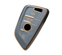 Car Key Case Cover Shell Fob For 3 5 7 Series X1 X3 X4 X5 X6 F15 F16 F48 G30 G11 Car Key Fob(Grey Gold)