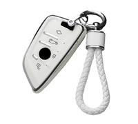 Car Key Case Cover Shell Fob For 3 5 7 Series X1 X3 X4 X5 X6 F15 F16 F48 G30 G11 Car Key Fob(White Set 1)