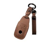 Car Key Case Cover Shell Fob For Mercedes For Benz A C E S G Class GLC CLE CLA GLB GLS W177 W205 W213 W222 X167 AMG Car Key Fob(Brown B)